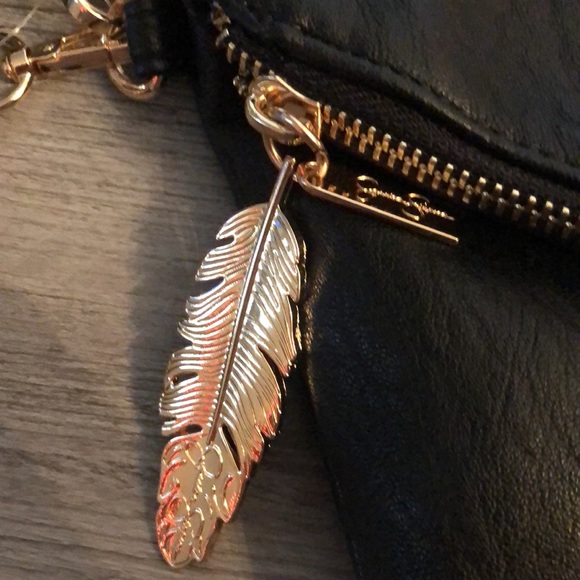 Jessica Simpson Penelope Faux Leather Clutch Color Meteorite + Gold Chain NWT - Picture 8 of 12